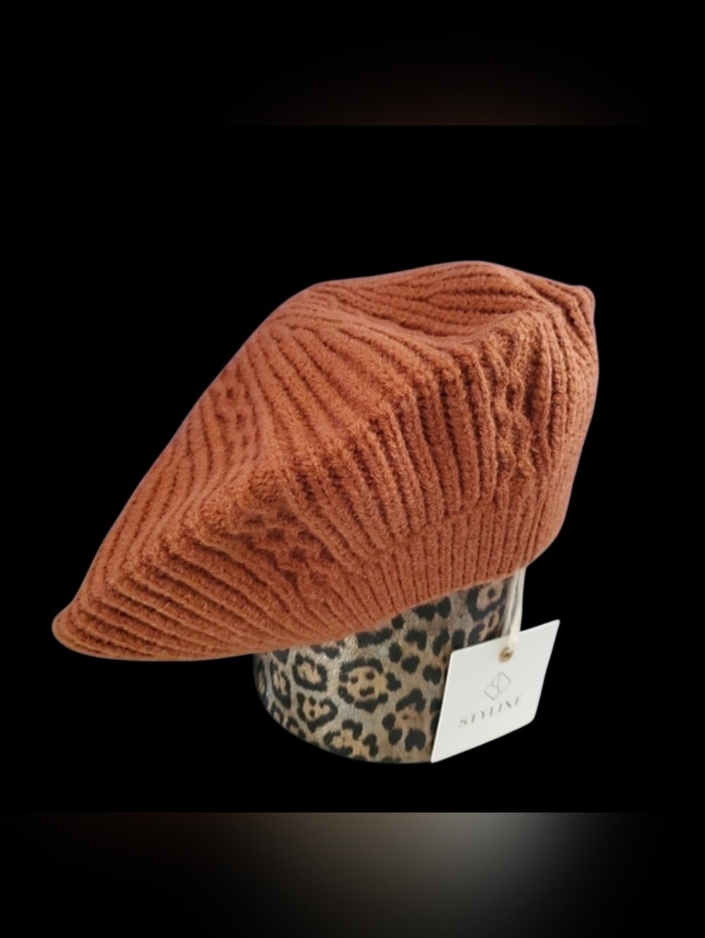 Solid Rust Beret - Picture 4 of 5
